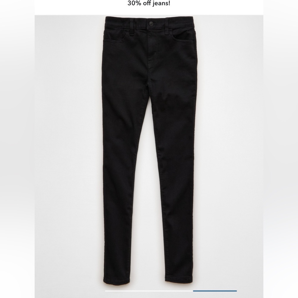 AE High Rise Jegging American Eagle Black Punk Emo Goth leggings 14 regular